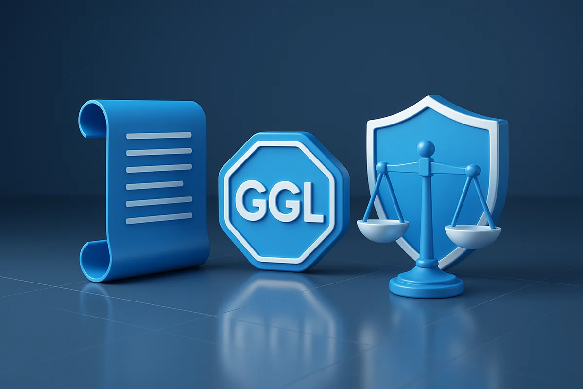 Deutsche Glücksspielgesetze und Regulierungsbehörden mit Lizenzlogos